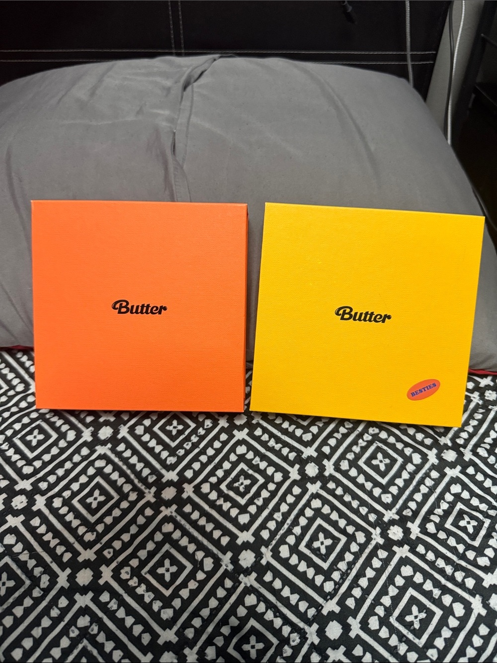 BTS BAND Butter Bright Orange and Sunny Yellow Gift Boxes